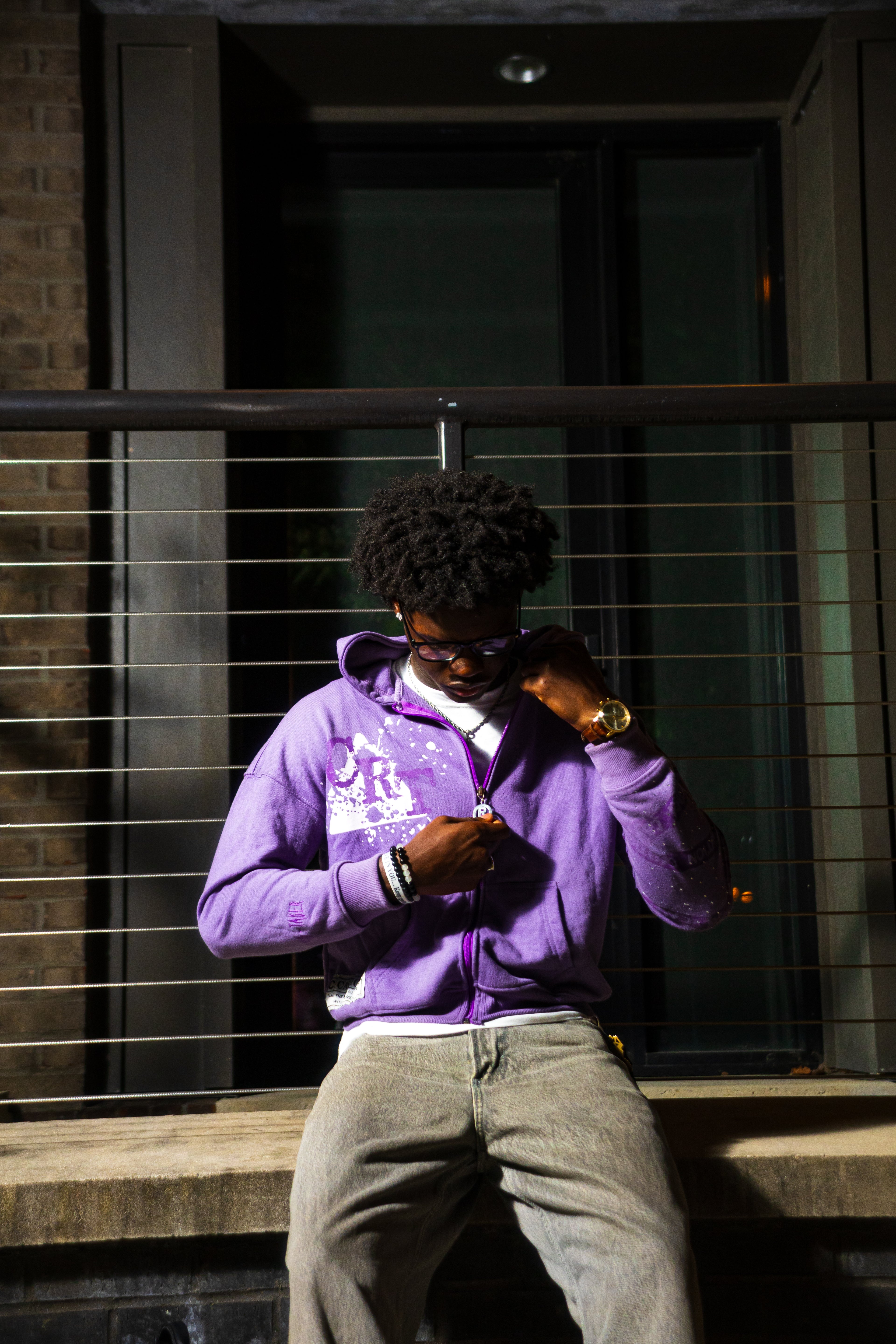 CAUTION AMETHYST HOODIE