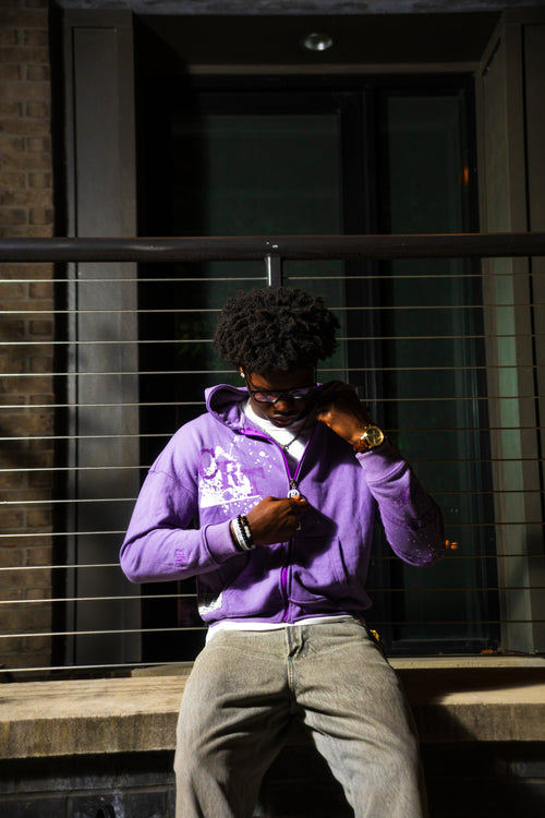 CAUTION AMETHYST HOODIE